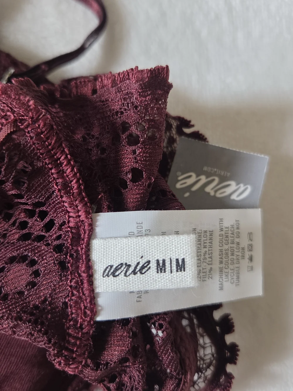 Lace Bralette - Burgundy Floral Lace Women's Bralette Romance New With Tags - Picture 4 of 6